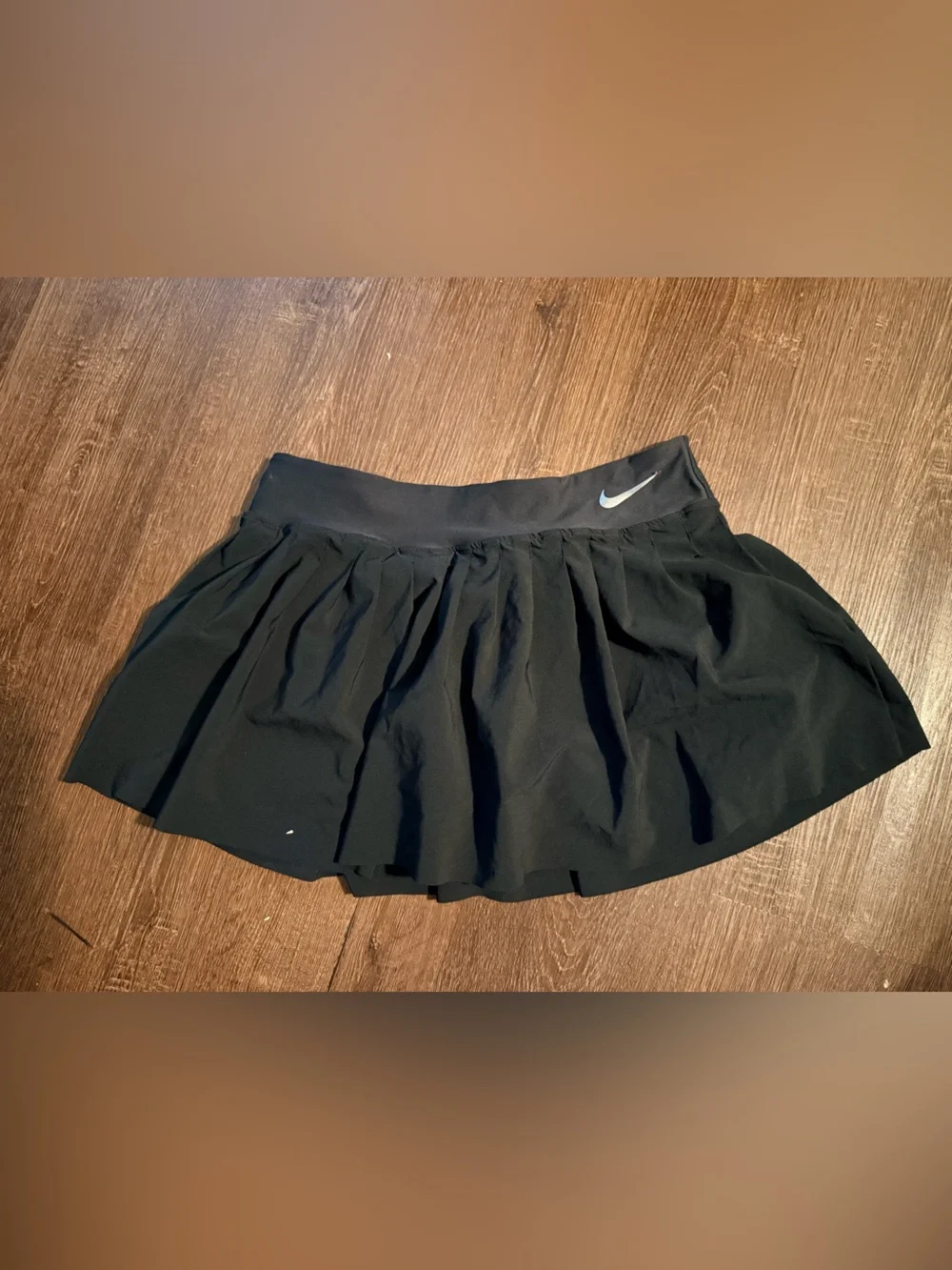 Nike Black Athletic Skort with Silver Swoosh